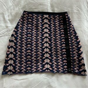 Rachel Roy blue sky thinking cornflower combo knit geo jacquard print mini skirt